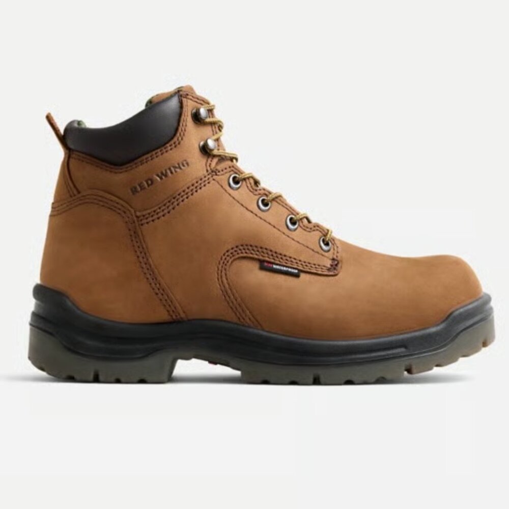 Red Wing Men's Brown Black King Toe 6 Leather WP Ankle Work Boot Size 8.5